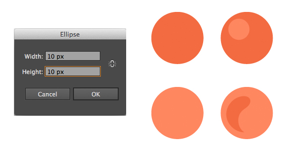 create caviar with the ellipse tool