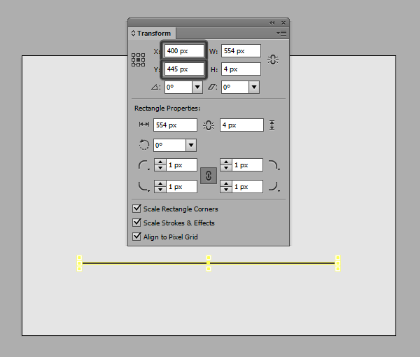 positioning the delimitation line