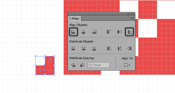 positioning the third element of the side pattern