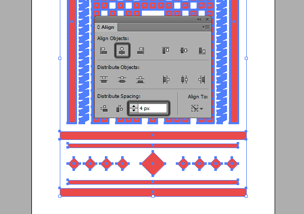 positioning the bottom section delimiter