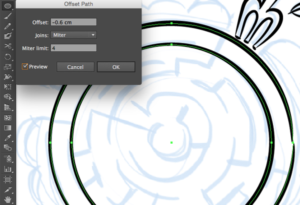 adobe illustrator offset path preview maze