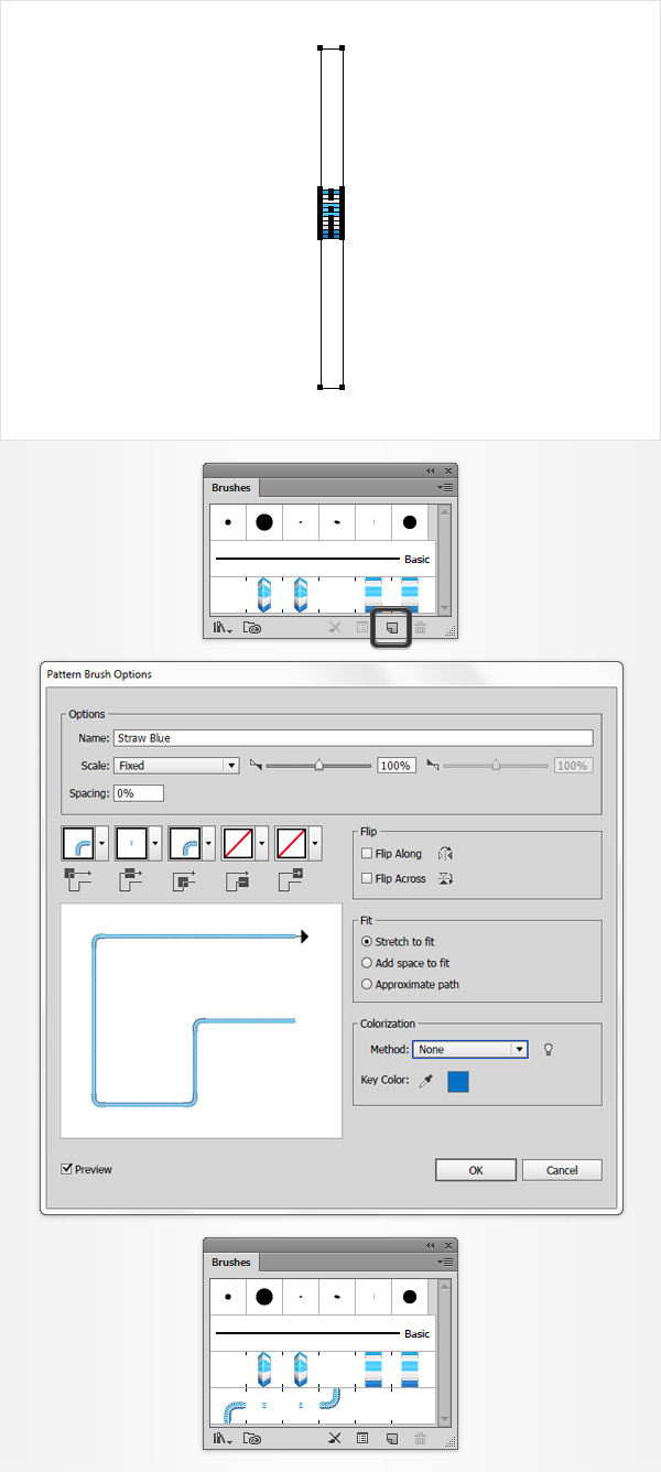 create straw pattern brush