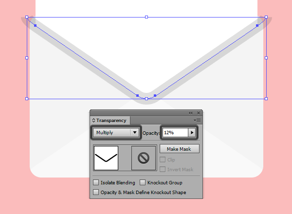 blending mode settings for the inner pocket shadow