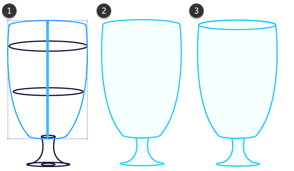 Complete the base glass shape