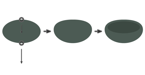 creating a base shape of the spoon