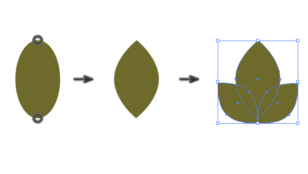 creating a leaf of the guelder 