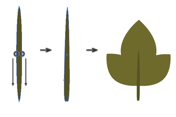 creating a petiole of the guelders leaf