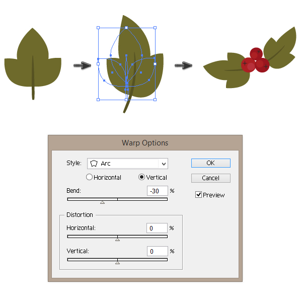 warping the leaves