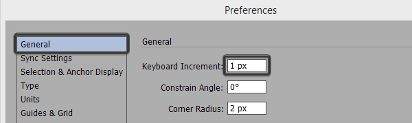 keyboard increment settings