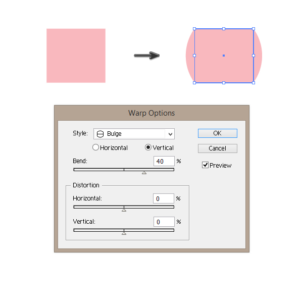 creating the middle part of the bow