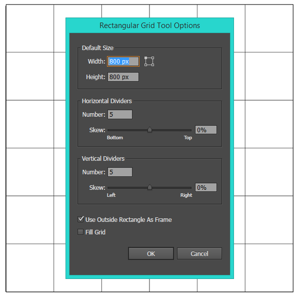 draw a rectangular grid