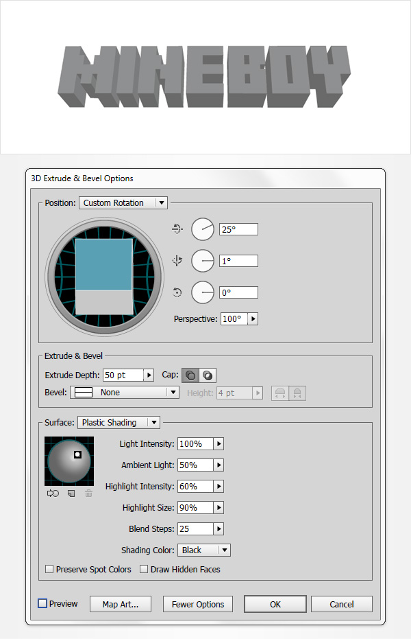 3d extrude bevel