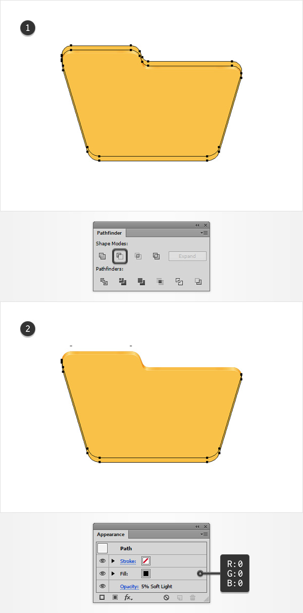 yellow shape shding