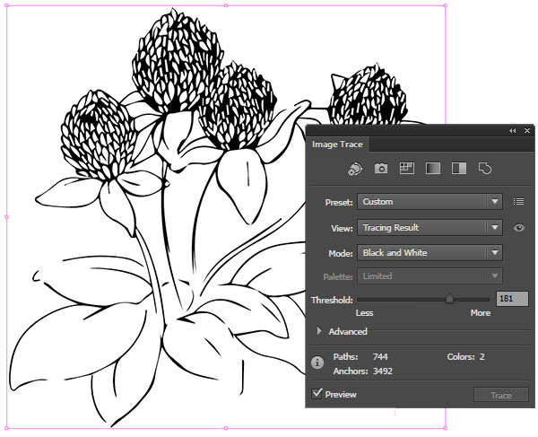 Image Trace your line art