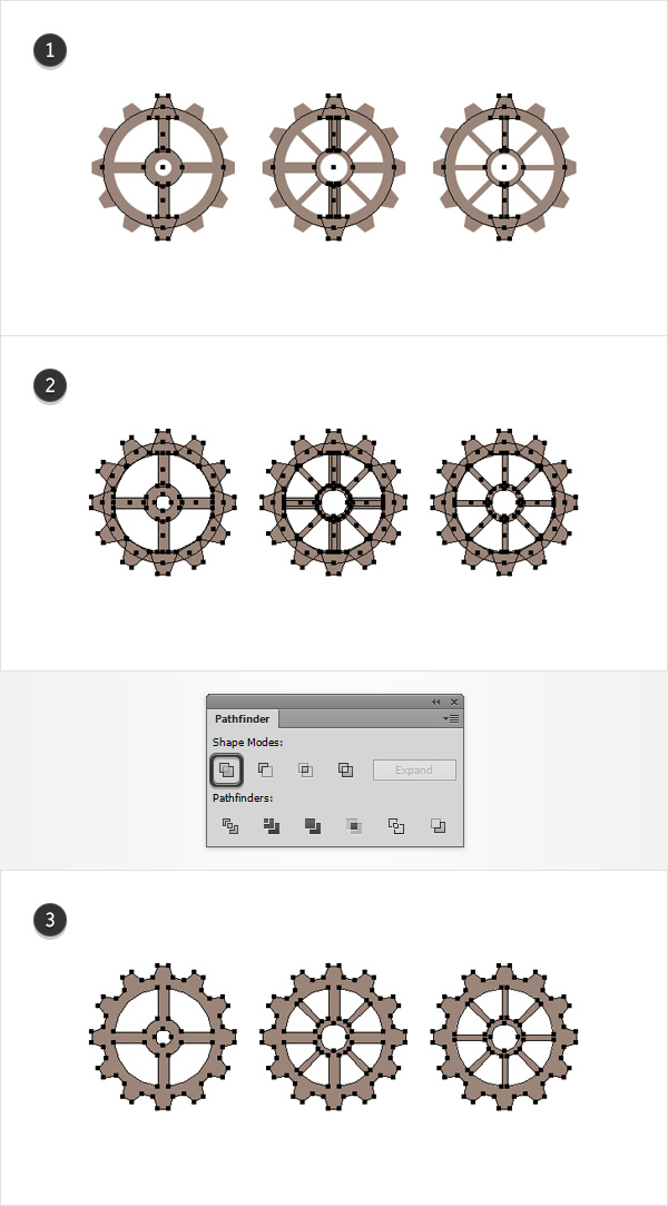 main gear shapes