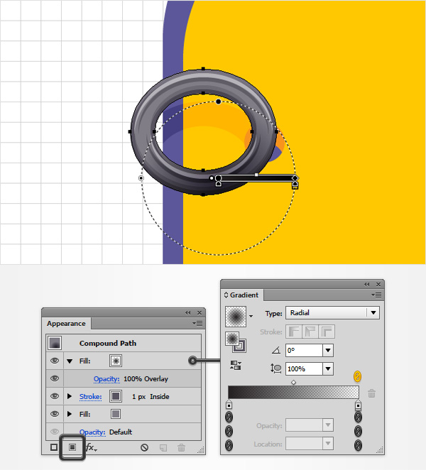 grey circle gradient