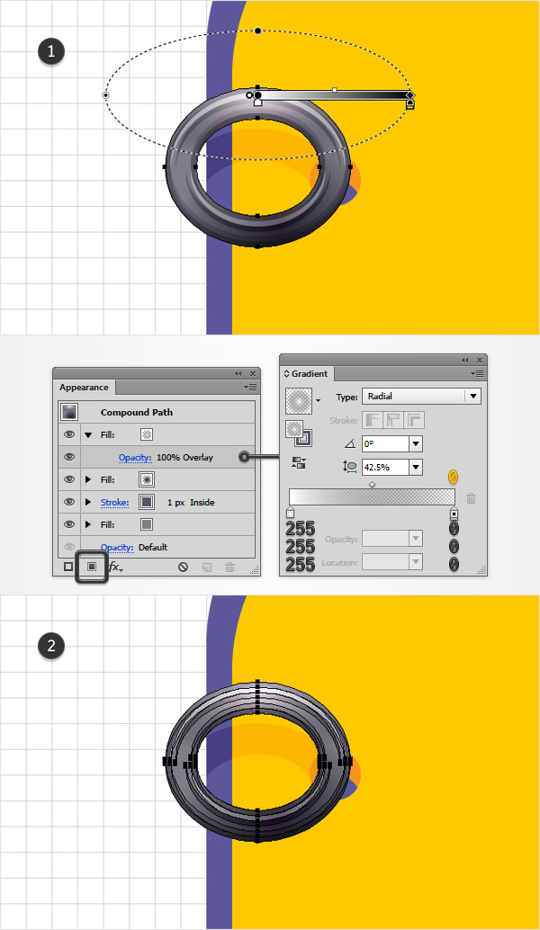 grey circle gradient