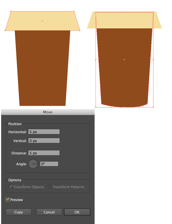 make a paper coffee cup from rectangles