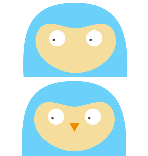 render the eyes and the beak