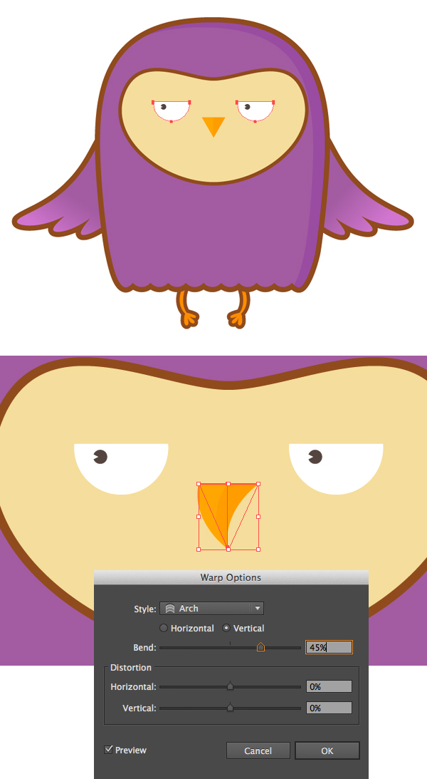 create a grumpy owl