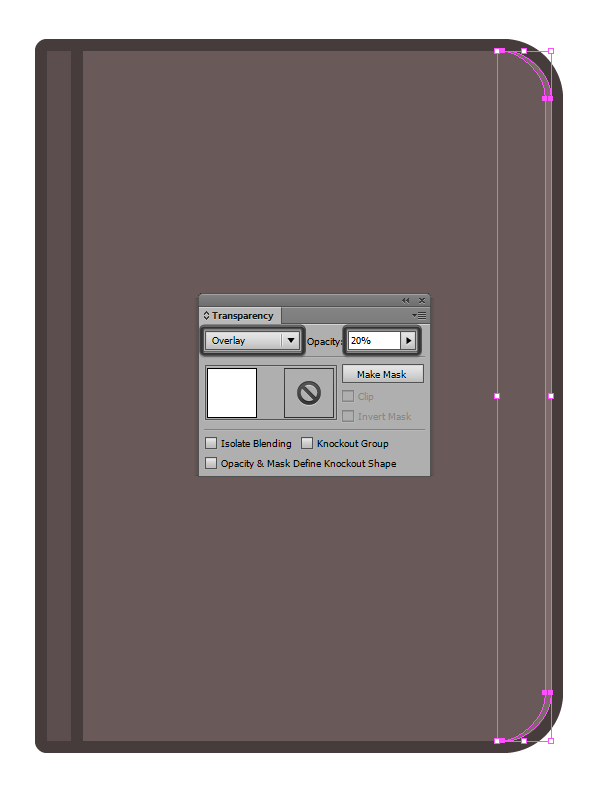 changing the notebooks highlight blending and opacity settings