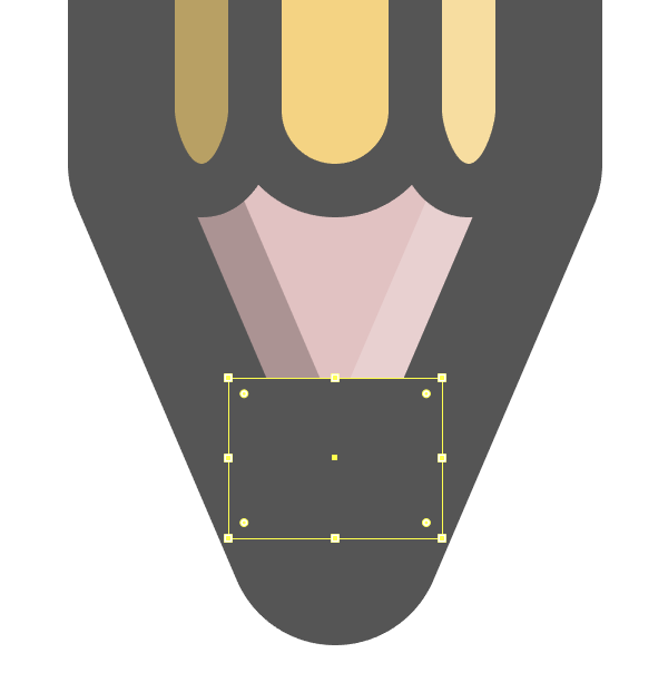 creating a mask for the pencils tip shadow and highlight