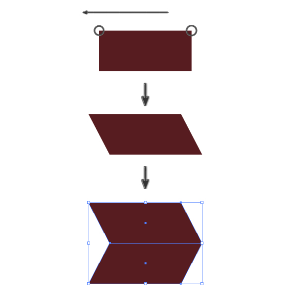 creating the last part of the arrow 