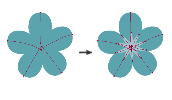 drawing flowers of forget-me-nots