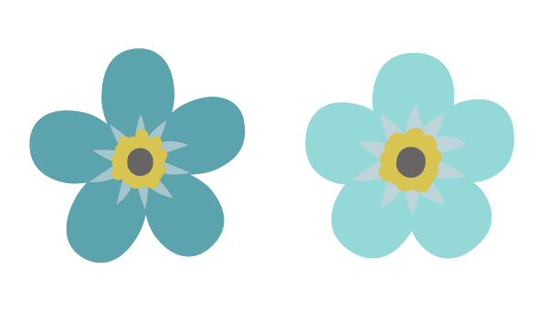 creating different flowers of forget-me-nots