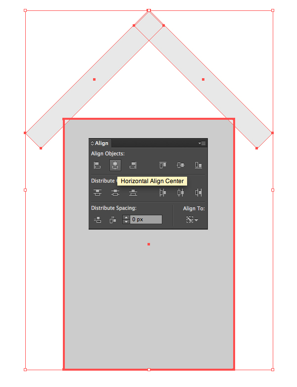 align the roof to the house