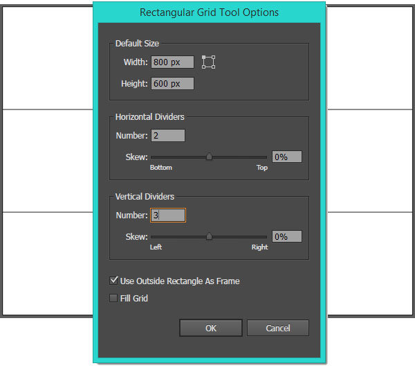 Create a rectangular grid