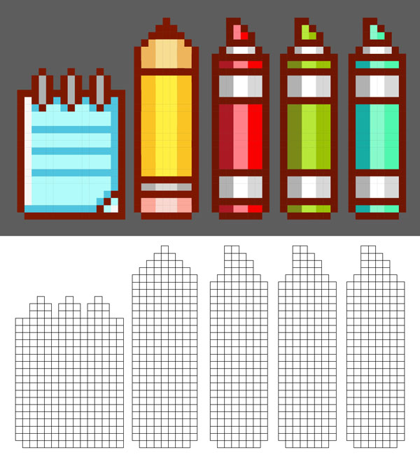 Complete your pixel art designs