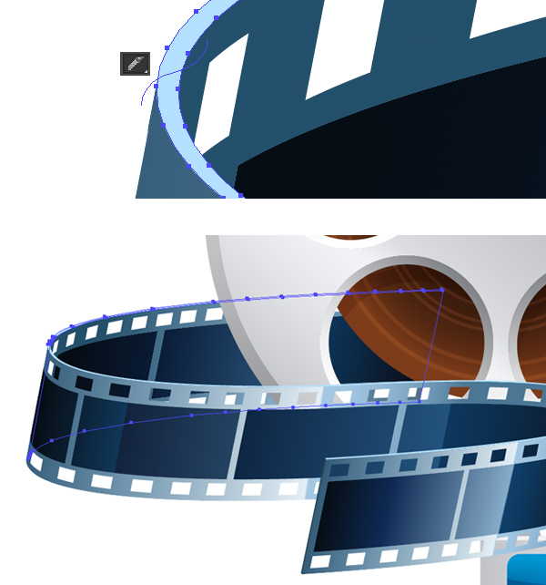 rearrange the parts of the film tape