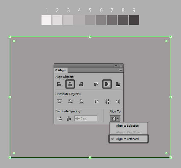 aligning the background to the artboard