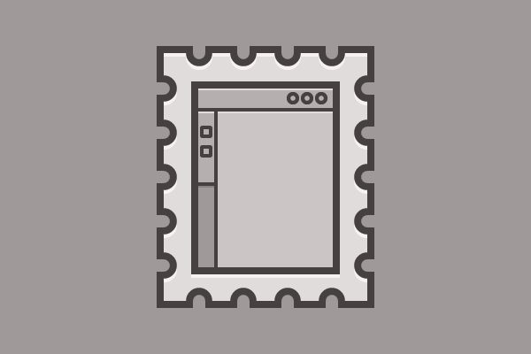 stamp with basic interface and buttons