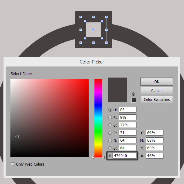 color settings for the circle