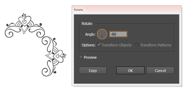 Rotate the components 90 degrees