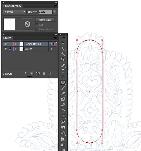 rounded rectangle tool layer arrow key Hand of Mariam Fatima  Hand Khamsa Hamesh sketch illustration miss chatz artwork pen blue fish hand palm eye flower pattern heart design tshirt illustrator