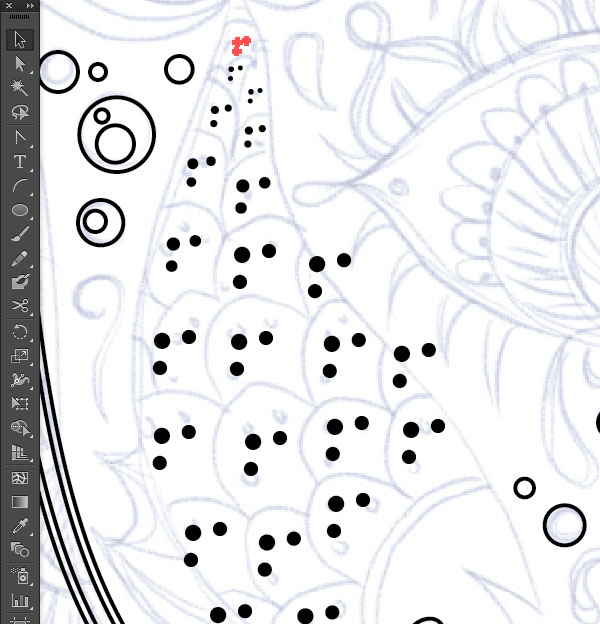 ellipse tool dots circles scale size shape bubble create options path offset object join round miter hand path reflect path anchor point segment vector rounded rectangle illustrator Hand of Mariam Fatima  Hand Khamsa Hamesh sketch illustration miss chatz artwork pen blue fish hand palm eye flower pattern heart design tshirt scan copy background mirror horizontal 