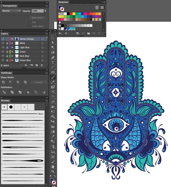 simple color stroke layer variation weight art Hand of Mariam Fatima  Hand Khamsa Hamesh sketch illustration miss chatz artwork pen blue fish hand palm eye flower pattern heart design tshirt photoshop sketch half pattern