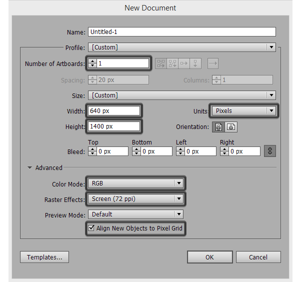 new document-settings