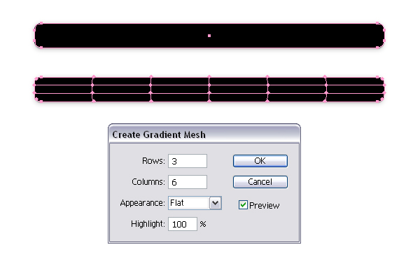 Create gradient mesh