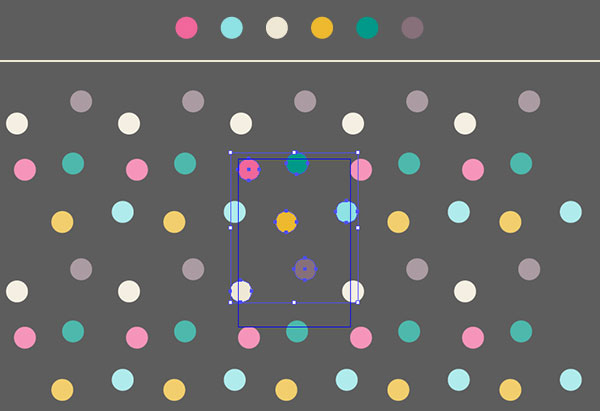 Create a polka dot pattern