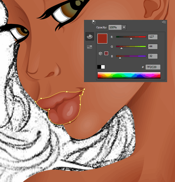 Coloring the Lips