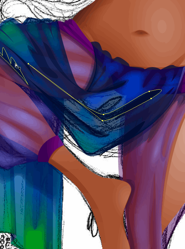 Adding Shading to Dupatta