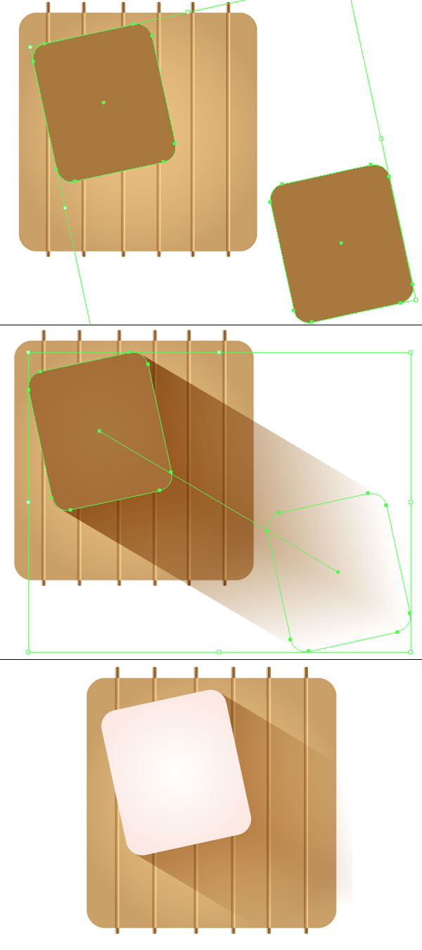 Create a smooth blend to give the illusion of a long shadow