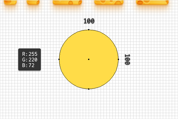 create cheese wedge