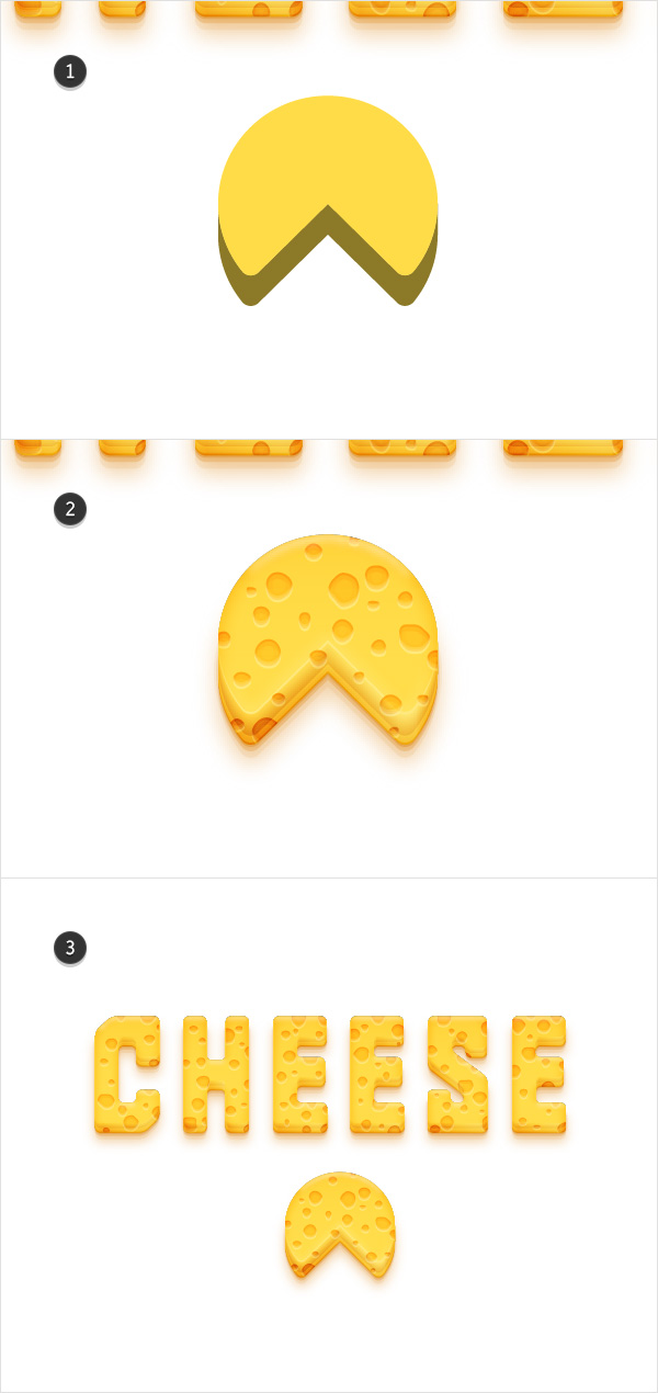 create cheese wedge