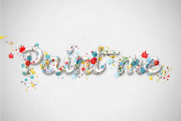 Splashed text effect