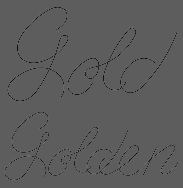 Writing out gold and golden